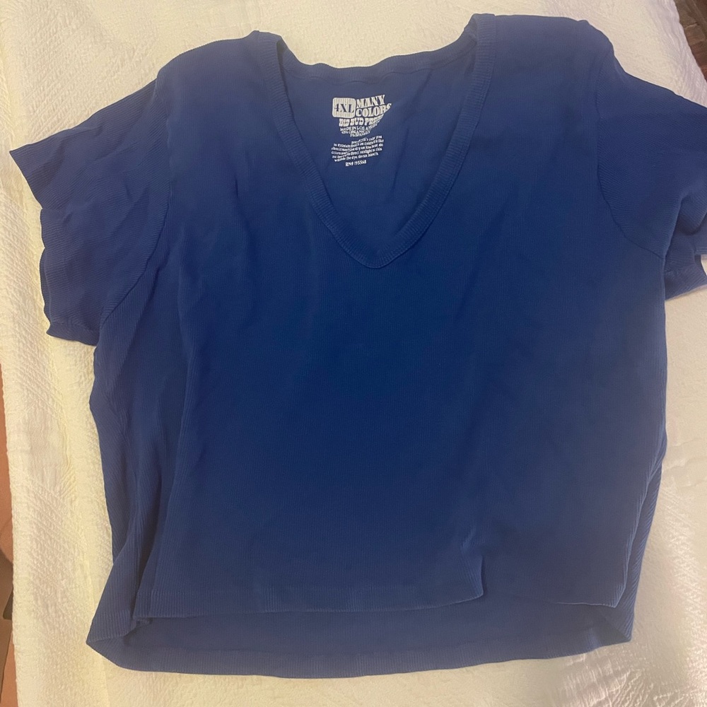 BIG BUD PRESS Cropped Vneck Shortsleeve 4X